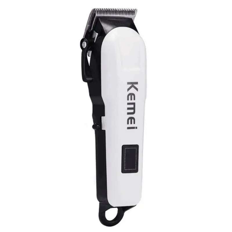 Kemei KM-809A перезаряжаемая электрическая машина для резки волос ЖК-дисплей Беспроводная Машинка для стрижки волос и бороды Парикмахерские аксессуары