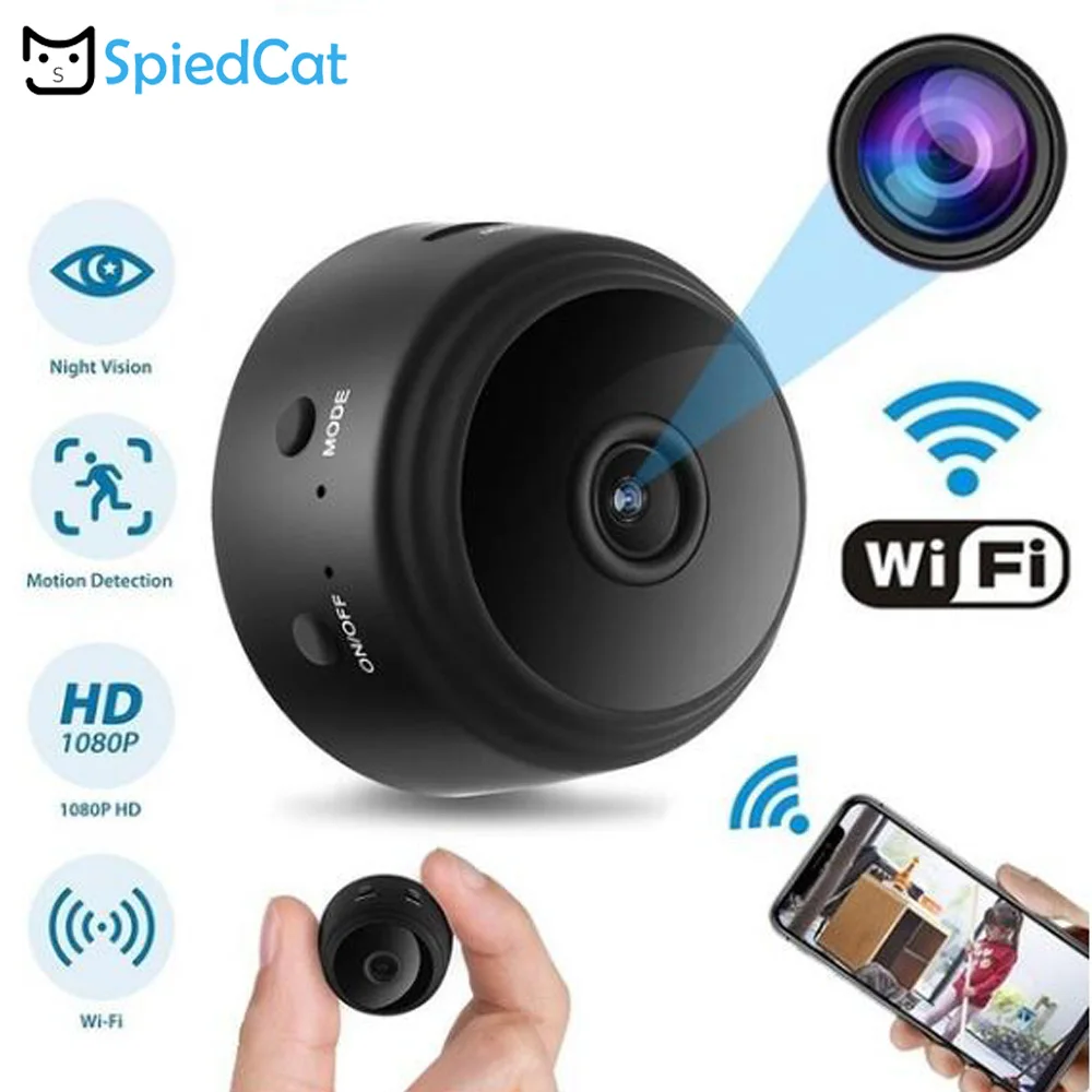 HD 1080P Мини беспроводной Wi Fi IP P2P ИК Ночное Видение пульт дистанционного управления