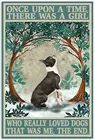 Gloryboom Boston Terrier Once Upon A Time металлический жестяной фотоплакат для украшения стен дома 8x12 дюймов