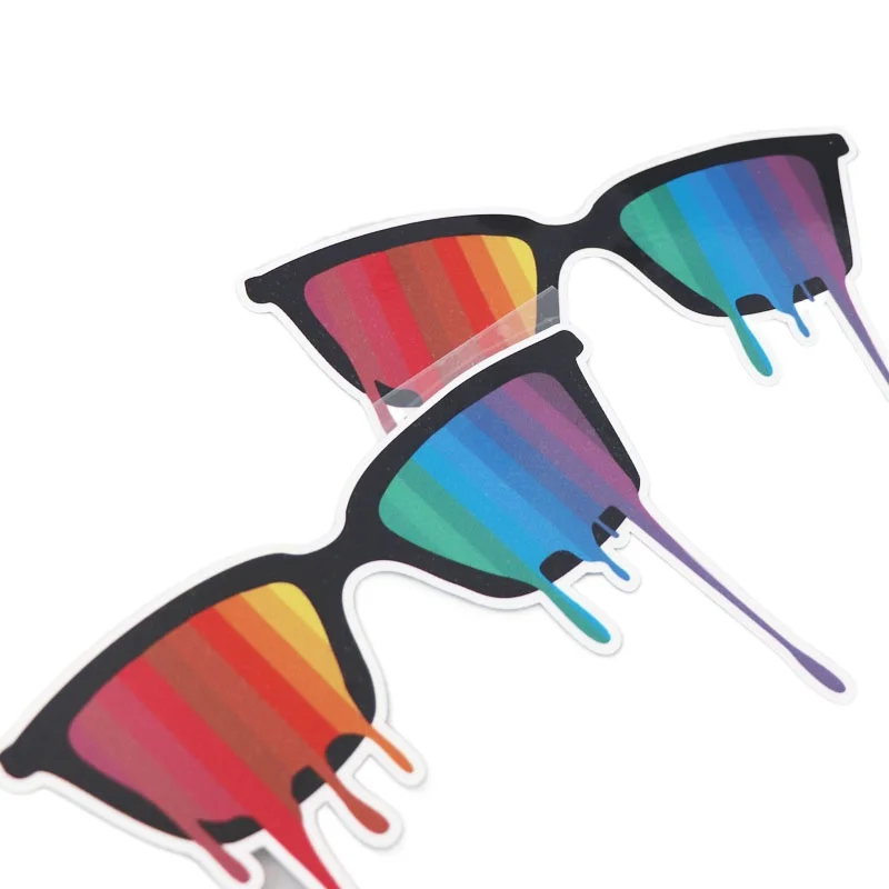 

15cmx10cm Fashionable colorful glasses Car-Sticker Automobiles Motorcycles Window Bumper Laptop Vinyl Decal PVC Decorative Goods