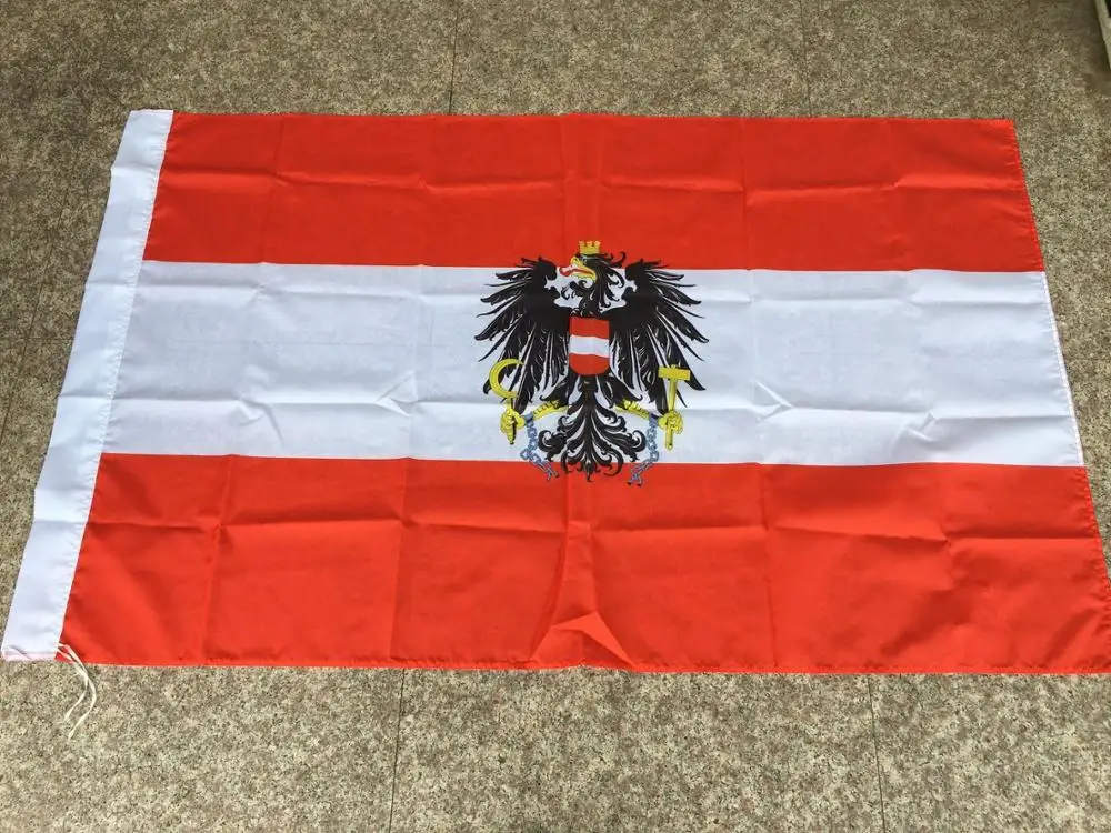 Полиэфирный Печатный австрийский Орел флаги для украшения banner Австрийский флаг