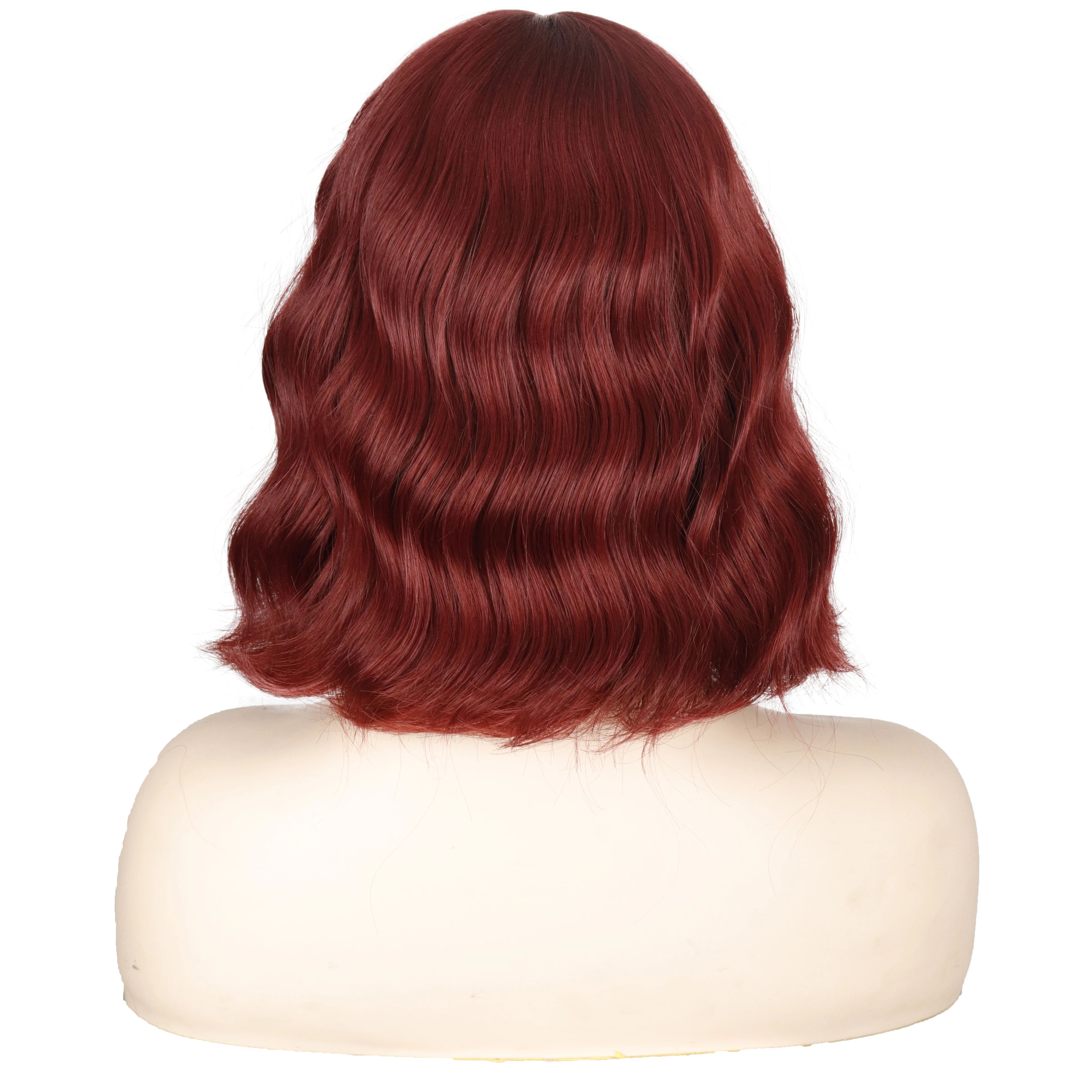 

MERISI HAIR Synthetic Wig Short Bob Wigs With Bangs Cosplay Lolita Water Wave Synthetic Hair Wigs For Women American Style