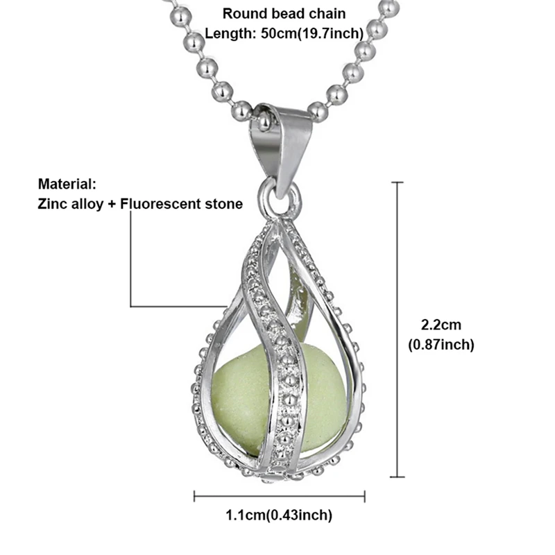 

Glow in The Dark Pendant Necklaces for Women Night Moon Luminous Glowing Necklace Fashion Jewelry Halloween Party Gifts