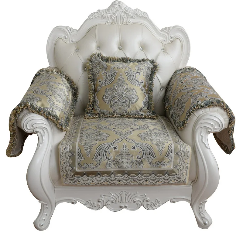 Европейский диванных чехлов мебель протектор жаккардовая ткань хлопок диване Ipad