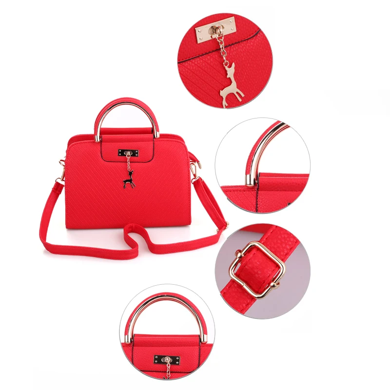 large capacity leather women handbag fawn twill decor top handle bags office fashion female casual tote shoulder bags free global shipping