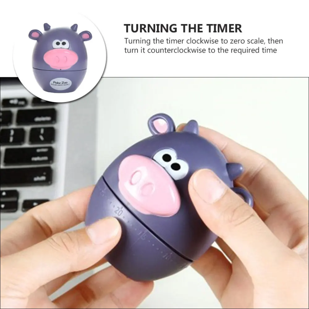 

1Pc Creative Kitchen Countdown Timer Cartoon Time Reminder Baking Supply(Purple)