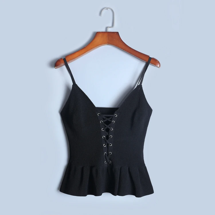 Для женщин летние пикантные вязаный свитер женский короткий топ бинты рукавов