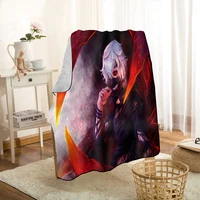 custom tokyo ghouls anime throw blanket personalized blankets on for the sofabedcar portable 3d blanket for kid home textiles