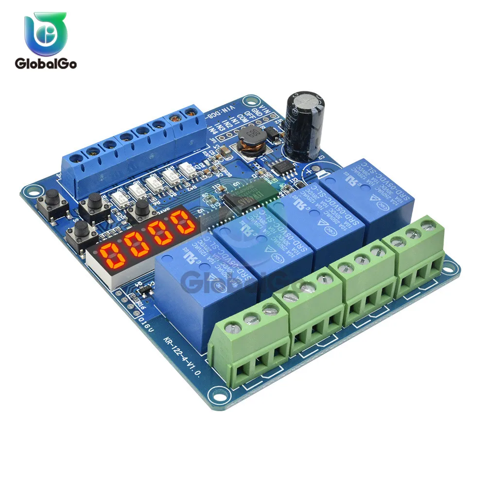 DC 8в-36в 4-канальный Красный ЖК-дисплей | Обустройство дома