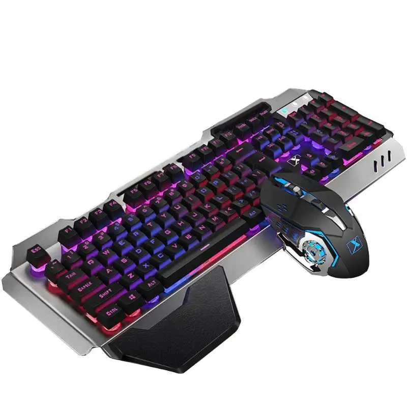 

2.4G Wireless Gming Keyboard Mouse Set Rechargeable Mechanical Feel Backlight Keyboard Mice Combo Ergonomic Gamer Keypad Kit