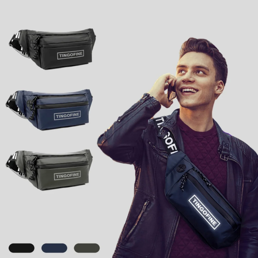 

Men Fanny Pack Fashion Waist Bag PU Leather Waterproof Belt Bags Sports Travel Banana Bag Phone Money Waist Packs
