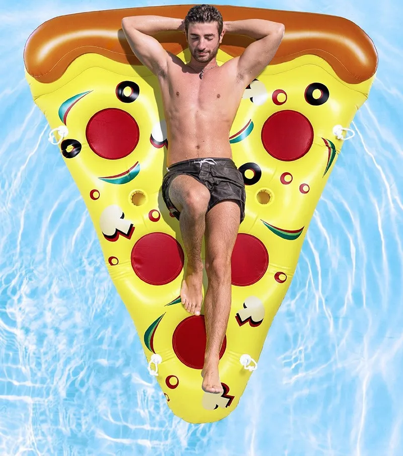 180см Надувной круг для плавания смелу пиццы ПВХ плавающая кровать морская матрас для вечеринок детей и взрослых водные игрушки.