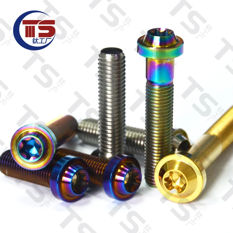 TS титановый болт шаг 1 25/1 5 мм M10X20/25/30/35 T50 звездообразные винты с сливовой головкой