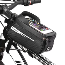 Bicycle Bag Frame Front Top Tube Cycling Bag Reflective 6.5in Phone Case Touchscreen Phone Pannier MTB Mountain Bike Accessories Bicycle Bag Frame Front Top Tube Cycling Bag Reflective 6.5in Phone Case Touchscreen Phone Pannier MTB Mountain Bike Accessories