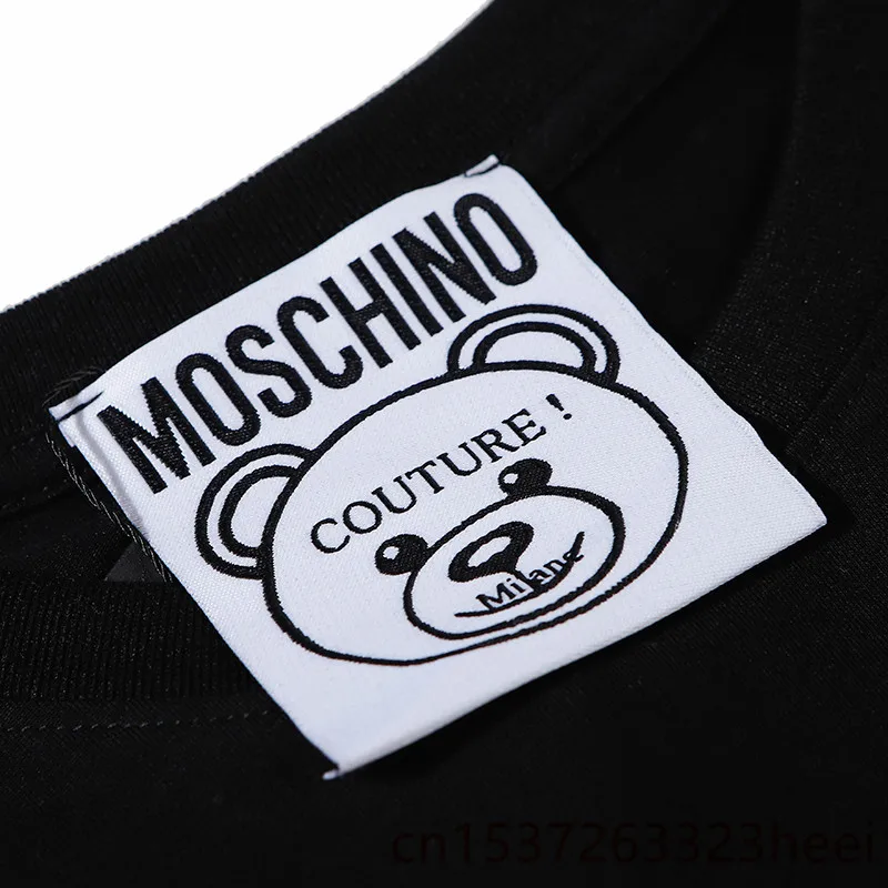 

2021 Moschino woman New Original Brand T Shirt Men Tops Summer Short Sleeve Fashion T-shirt 100% Cotton Mans Tshirt