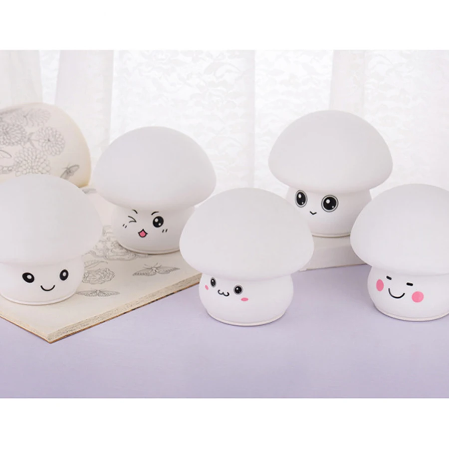 

Ins silicone colorful mushroom Nightlight intelligent wireless sleeping table lamp in bedroomA580