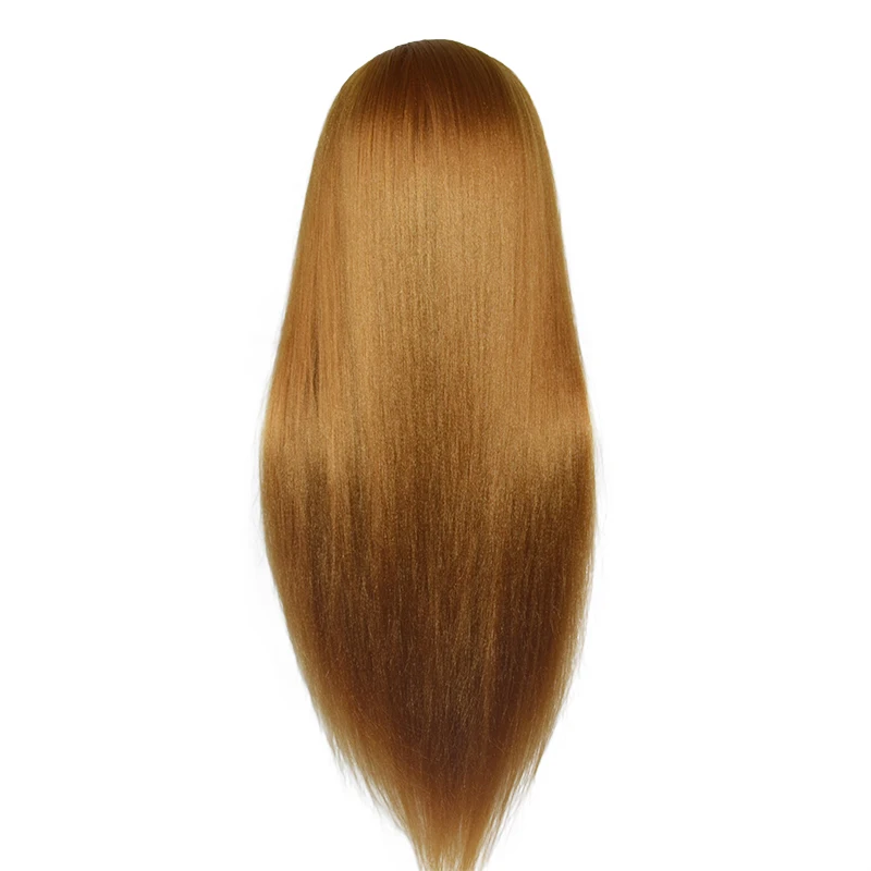 манекен голова парикмахерской с 100% высокотемпературными волосами из