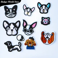 cartoon decorative cute chihuahua shiba dog husky cat icon embroidered applique patches for diy iron on badges on the backpack