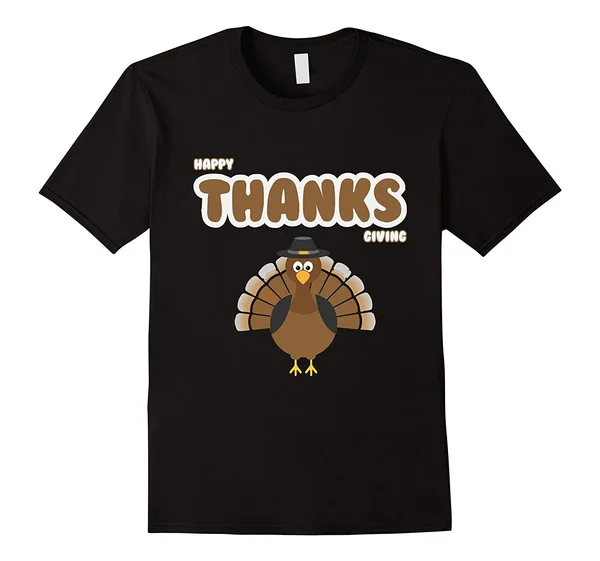 

Happy Thanksgiving Day T-Shirt Men Short Sleeve T-shirt Sports T-shirt