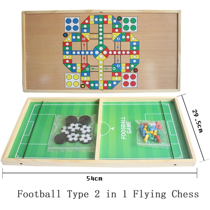 Fast Sling Puck Game Paced Wooden Table Hockey Winner Games Interactive Chess Toys For Adult Children Desktop Battle Board Game