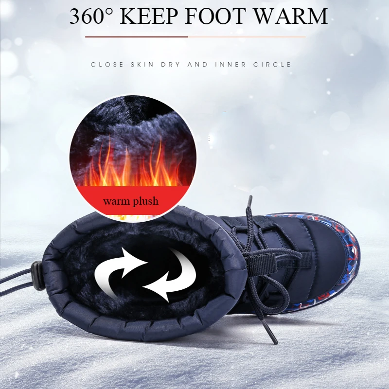 Качественные дизайнерские зимние детские сапожки для мальчиков и девочек теплые