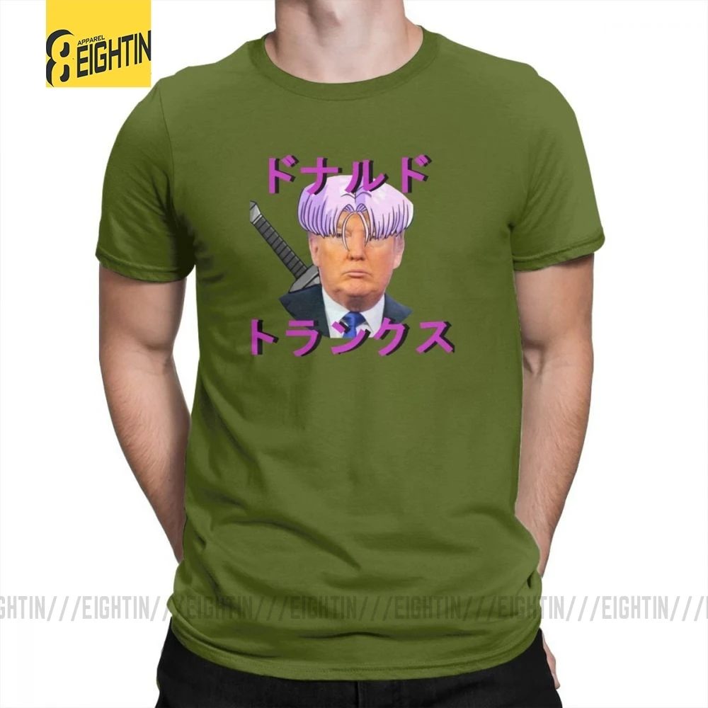 Vaporwave футболки Donald J trunks Футболка Мужская Высокое качество футболки с коротким рукавом большой размер хлопок смешной Стильный плюс - Цвет: Армейский зеленый