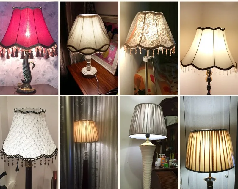 MengDengWei Высокое качество Таблица абажуры ткани Декоративный Напольный Светильник