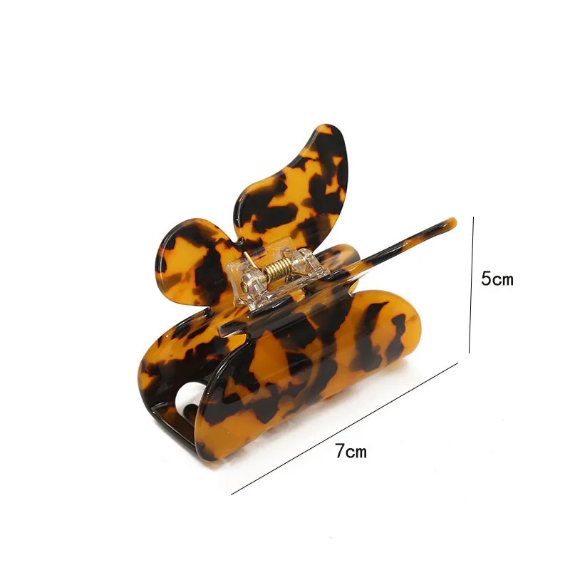 

Sweet Fairy Butterfly Shape Hair Claws Clamps Marble Leopard Print Hair Clips Women Acrylic Hairpins Barrettes Hair Accessories