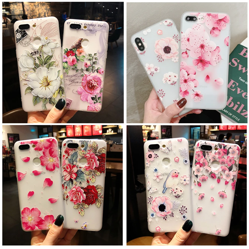 

Floral Phone Case For Samsung GALAXY J7 Prime J8 Note 8 9 10 S10 E S11 S20 Plus Ultra A51 A71 A81 A90 A91 M40S Girly Soft Cover