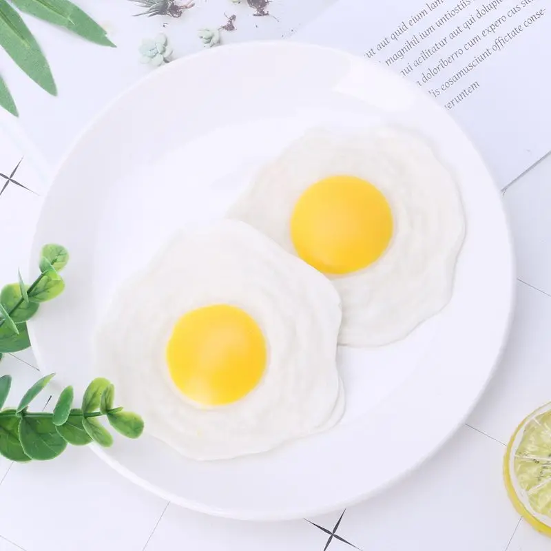 

900C NEW Sticky Rubber Egg Squeeze Kitchen Food Toy Pretend Play Cooking Gag Joke Toy