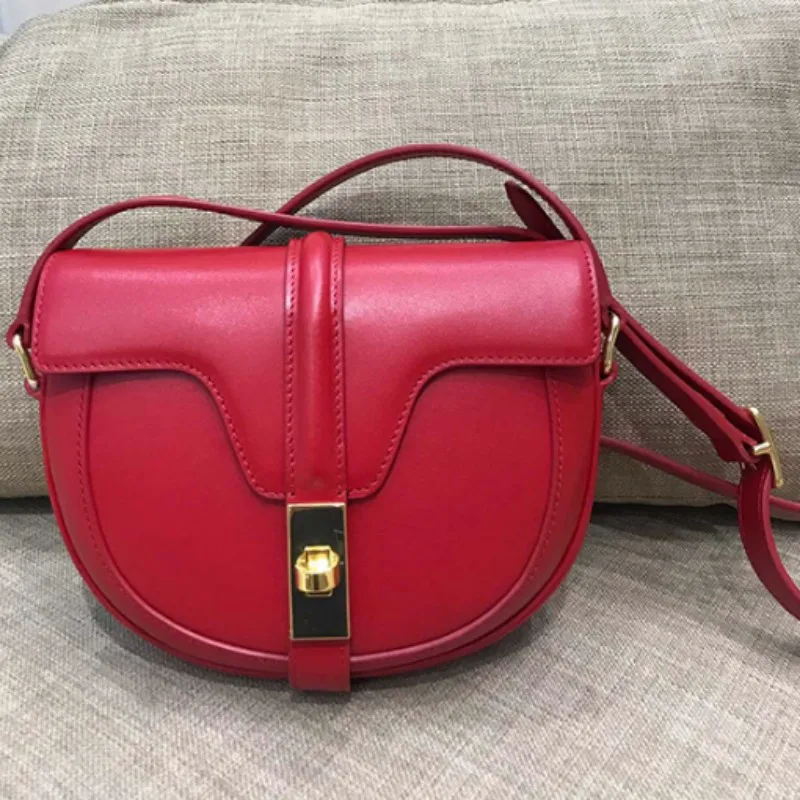 Женская сумка седло известного бренда новая красная Свадебная через плечо из