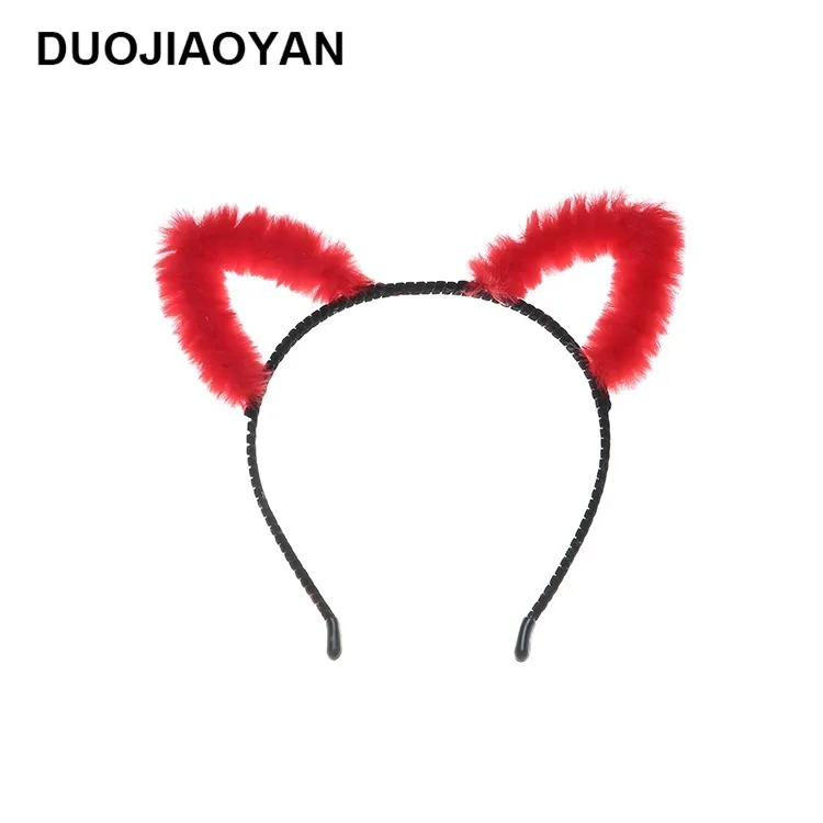 

and charming and lovely sweet and fluffy cat ear hair hoop cos adult child can take spot wholesale party performance