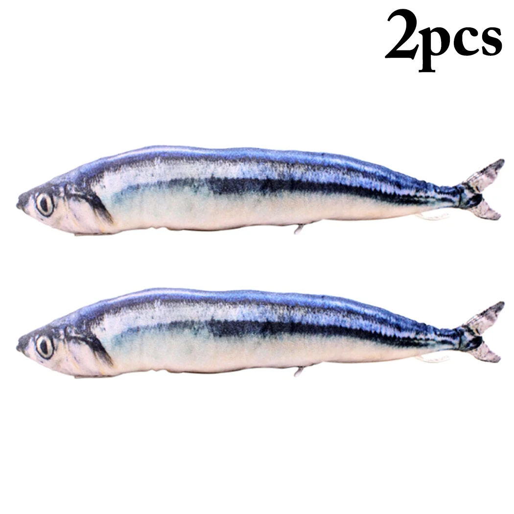 2 шт. рыба кошка игрушка креативная Реалистичная плюшевая в виде кошачьей мяты