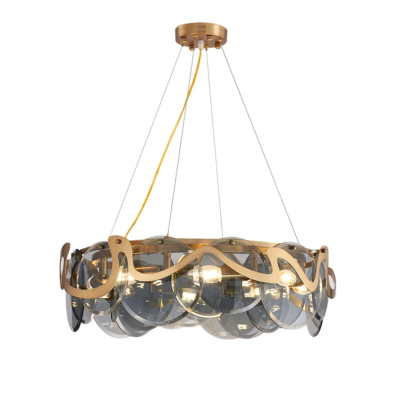 

Postmodern Light Luxury Living Room Lamp Designer Simple Glass Dining Room Lamp Modern Bedroom Study Room Pendant Lights LB81134