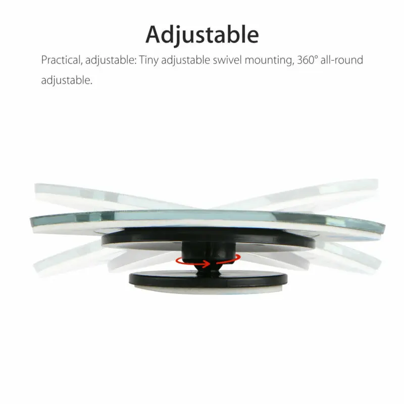 2pcs Universal Car Accessories Auto 360 Wide Angle Adjustable Convex Rear Side View Blind Spot Mirror IP65 Water Proof | Автомобили и