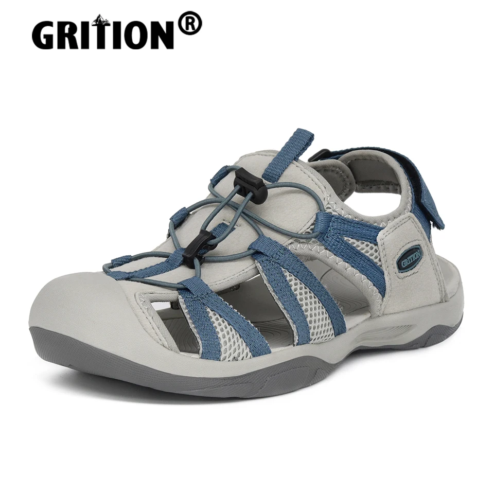 GRITION Womens Sandals Summer Trekking Shoes Non Slip Casual Hiking Shoes Outdoor Fashion 2021 Flat Sport  Adjustabl Size 41 New