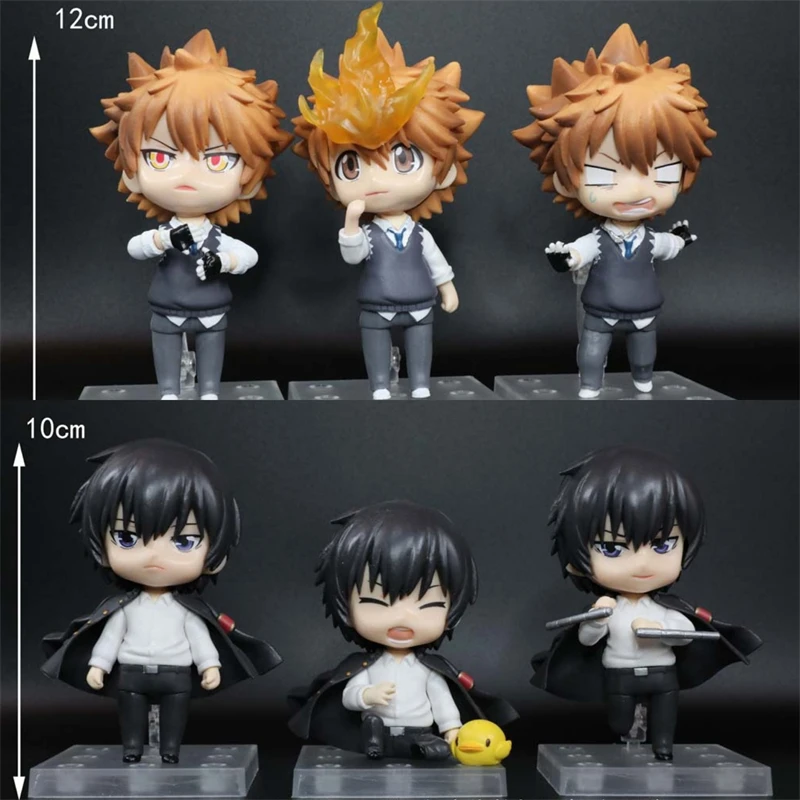 

Cartoon Anime Hitman Reborn Katekyo Sawada Tsunayoshi Hibari Kyoya Pvc Action Figure Doll Model Decorations Doll Toys for Kids