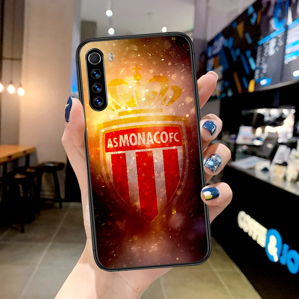 

As Monaco Soccer Logo Phone Case For Xiaomi Redmi Note 7 8 8T 9 9S 4X 7 7A 9A K30 Pro Ultra black Waterproof Luxury Shell