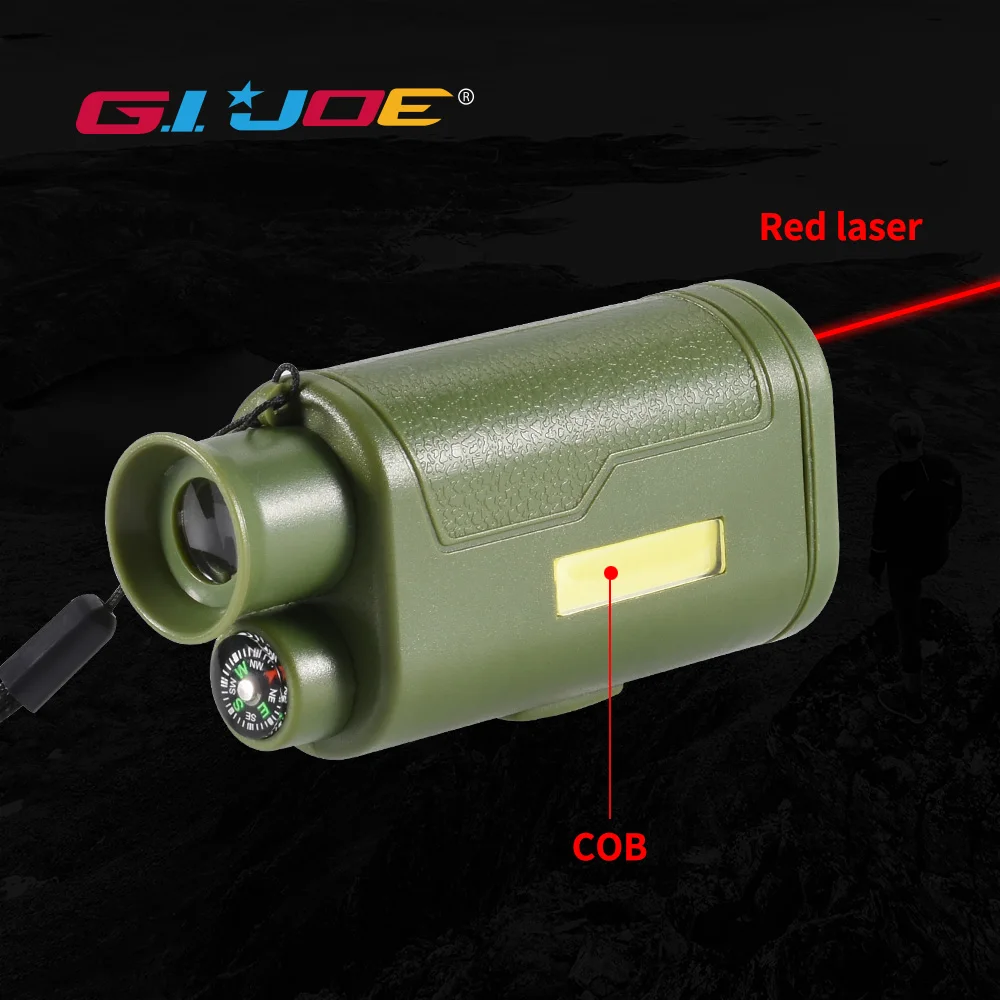 

Coba mini-torch LED flashlight keychain light Portable key lantern a small torch 2modes campass telescope outdoor waterproof