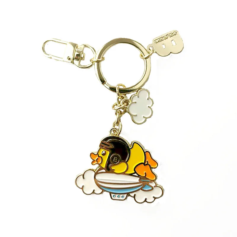 

Cartoon Metal Little Yellow Duck Keychain Dinosaur Little Yellow Duck Key Chain Decoration Trinket Keyring Bag Hanging Ornaments