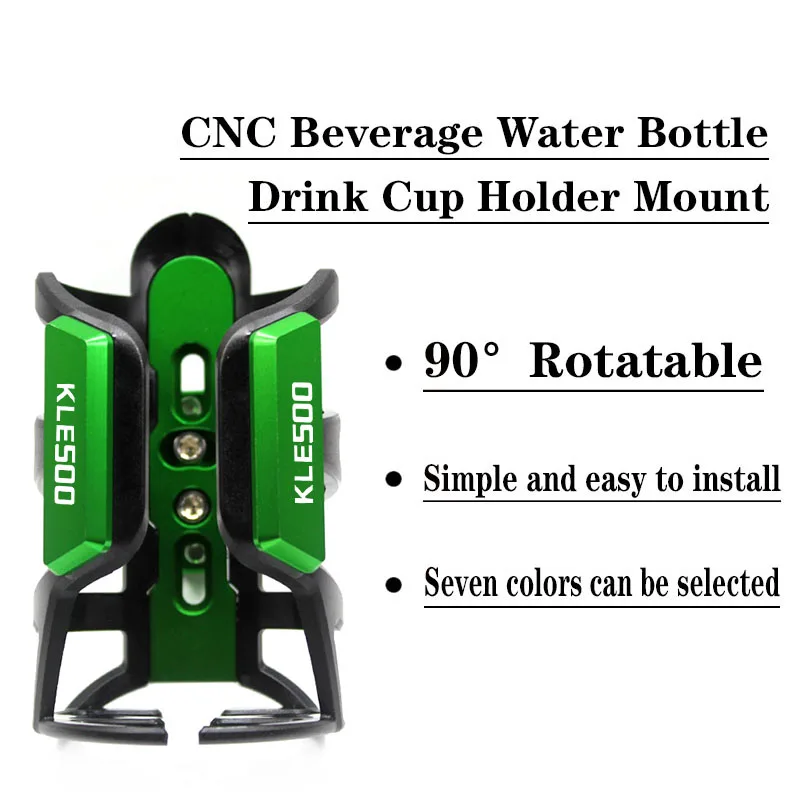 

For KAWASAKI KLE500 KLE 500 Motorcycle CNC Beverage Water Bottle Drink Cup Holder Moun