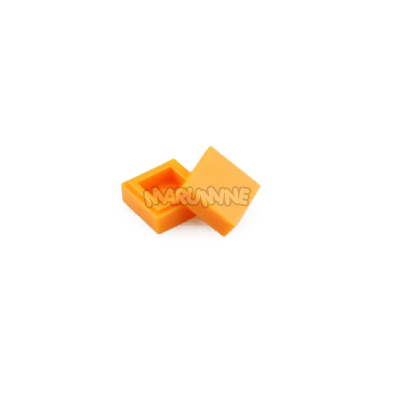 Оранжевый MARUMINE 1000 шт. 1x1 плитки блоков оптом аксессуары кубики Moc игрушки 3070 совместим со всеми основными брендами для детей здания - Цвет: Оранжевый