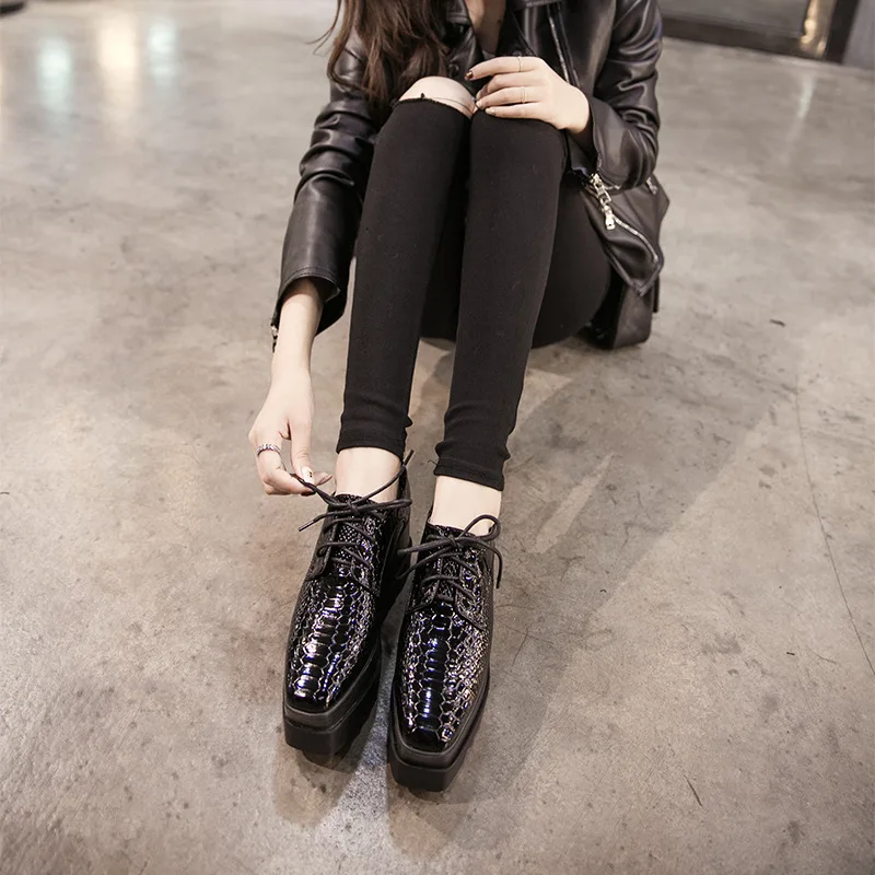 Кроссовки LTARTA с квадратным каблуком повседневная обувь толстой подошвой цвет