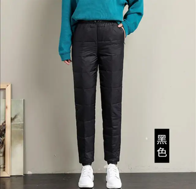 Женские утепленные брюки, зимние теплые хлопковые брюки с высокой талией,повседневные спортивные штаны, размера плюс свободные уличные хлопковыебрюки