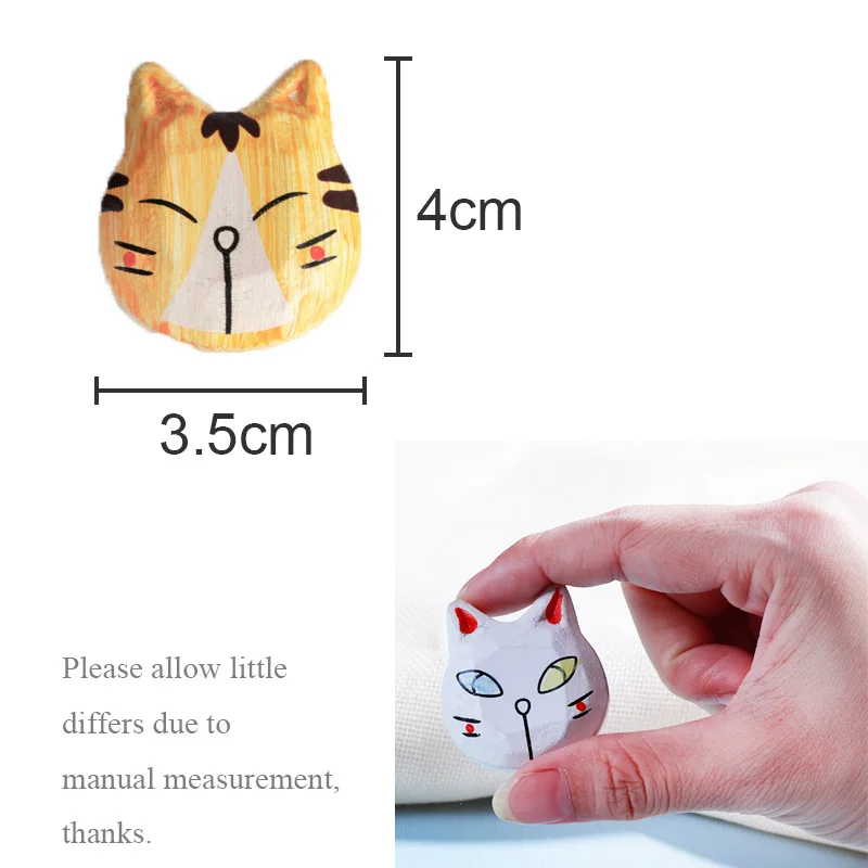 Деревянная наклейка на холодильник с кошкой милая ручной работы украшение дома