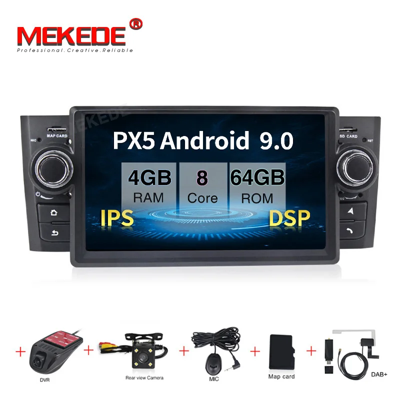 MEKEDE Android9.0 автомобильный мультимедийный плеер для Fiat/Grande/Punto/Linea 2007 2012 радио FM руля