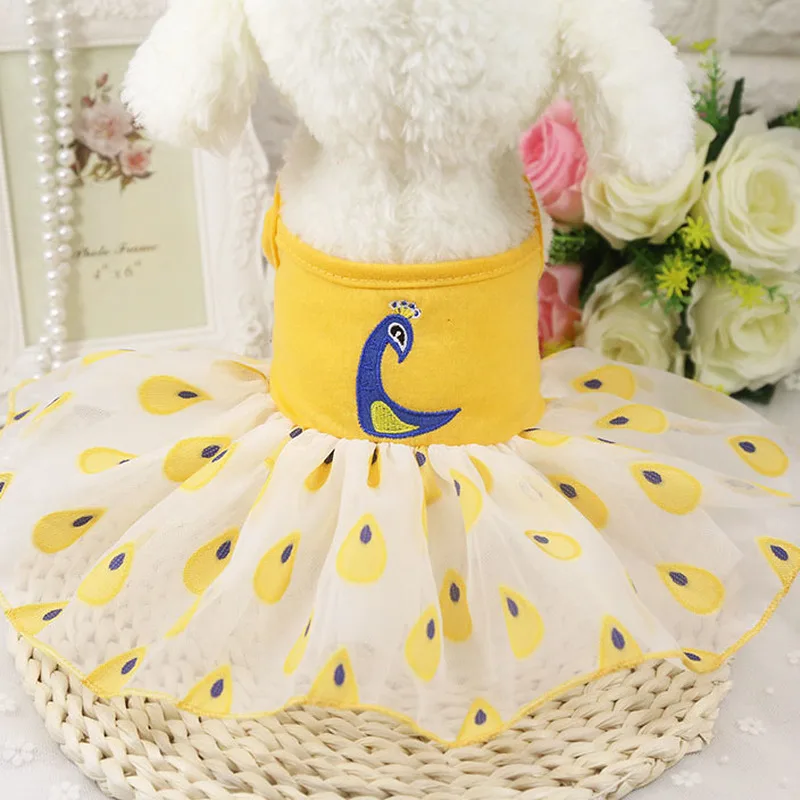 PUOUPUOU летняя одежда для собак Милая юбка маленьких и средних куртка Дизайнерская