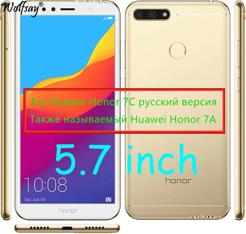 Защитное стекло для huawei Honor 7C, закаленное стекло Honor 7C, русская версия, AUM-L41, Защита экрана для huawei Honor 7C, стекло