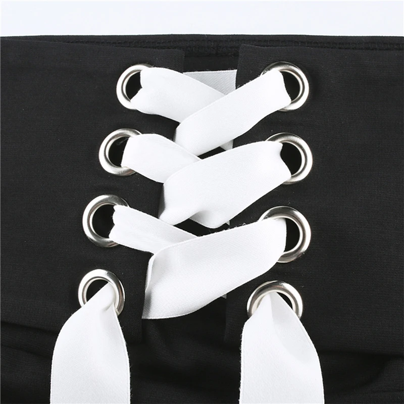 

Front Back Lace Up Skirt Bandgae Sexy Wrap A Line Skirt Bodycon Sexy High Waist Bodycon Short Skirts For Womens