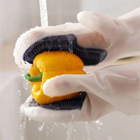 cleaning gloves housework silicone gloves household kitchen antiscalding durable cleaning brush bowl washing clothes car washing